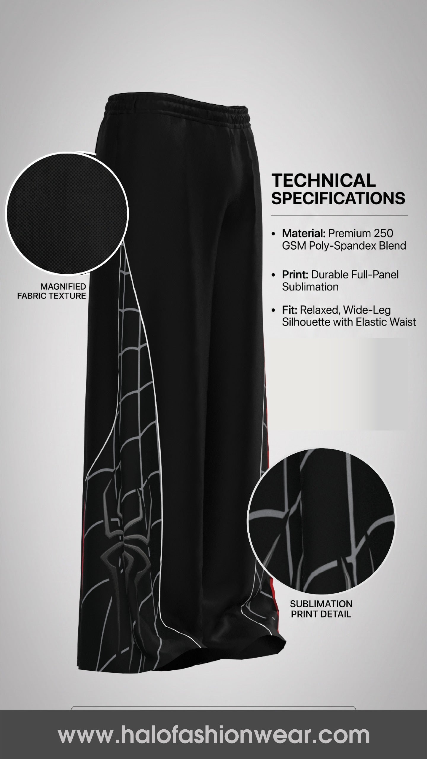 Black spider Track Pant